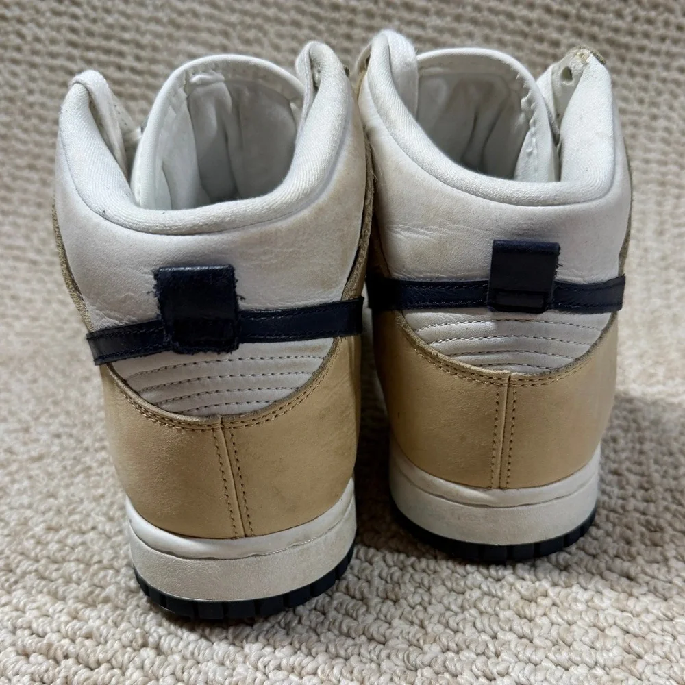 Nike Dunk High PRM Sesame Shoes Womens 7.5 White/Tan DX2044-101 Trainer Sneakers